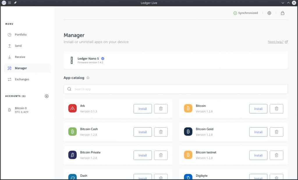 Ledger Nano - ledger Manager 2